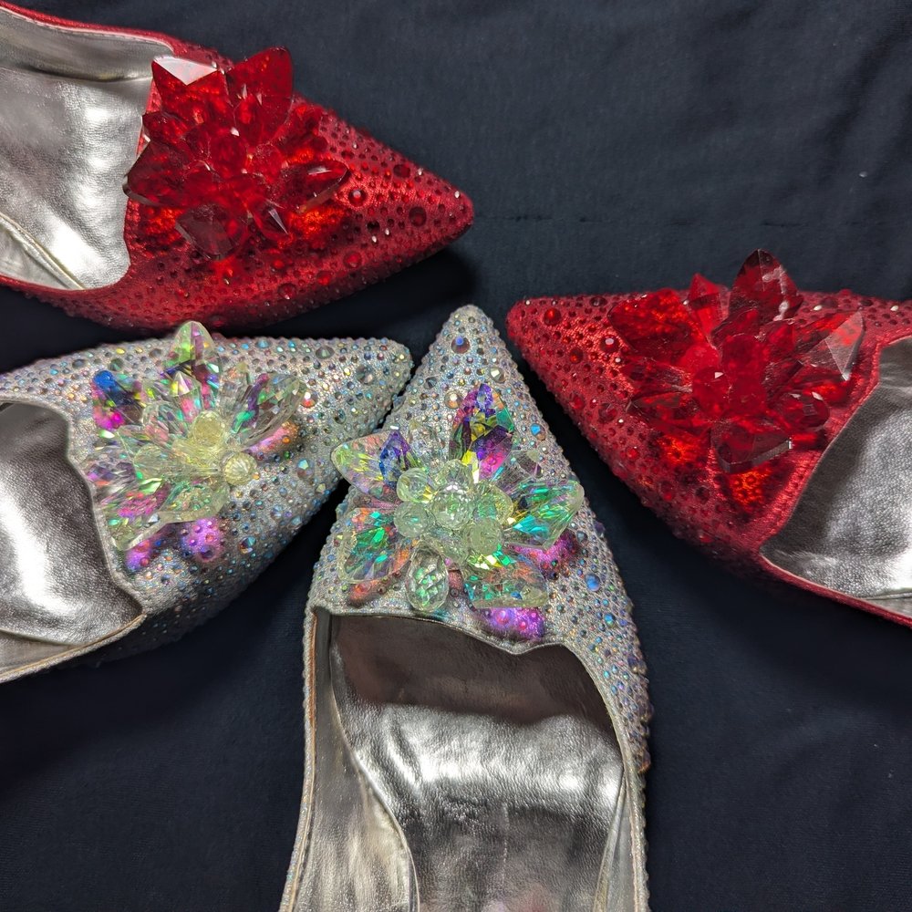 Red and Silver Women's Heels 9
